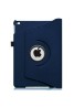 iPad Mini 1,2,3 360 Rotating Pu Leather Case with Adjustable viewing Position Stand Case Cover-Dark Blue
